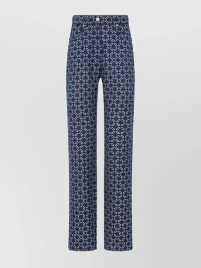 GIVENCHY MONOGRAM HIGH-WAIST STRAIGHT LEG JEANS