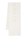 Givenchy Monogram Intarsia-knit Logo Scarf In White