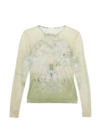 Pre-owned Givenchy Monogram Jacquard Top In Neutrals