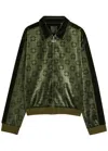 Givenchy Monogram-jacquard Velvet Jacket In Green