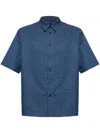 Givenchy `monogram Jaquard` Shirt In Gray