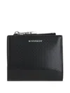 Givenchy Monogram Leather Zip-around Wallet In Black