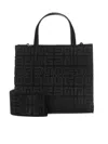Givenchy Structured Black Mini G-tote Bag With Embroidered Monogram In Black