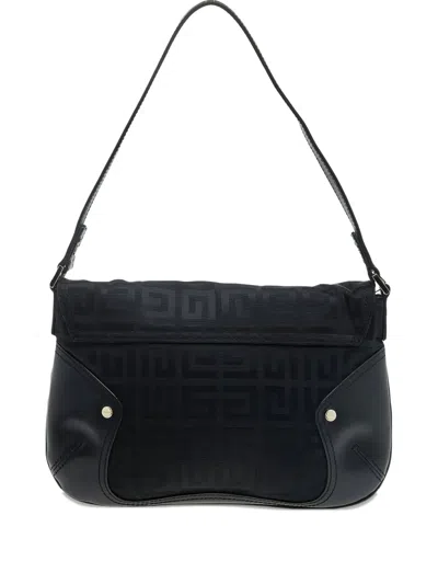 Pre-owned Givenchy Monogram Panelled Flap Bag In Black