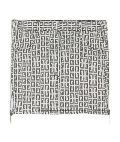 Givenchy Monogram-pattern Miniskirt In Brown
