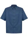 Givenchy `monogram Jaquard` Shirt In Blau