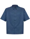 Givenchy `monogram Jaquard` Shirt In Blue