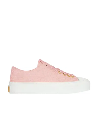 Givenchy Monogram Platform Low-top Sneakers In Pink