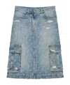 Givenchy Cotton Skirt In Gray