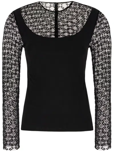 Givenchy Black Slim Fit Monogram 72 T-shirt In 001-black