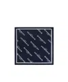 Givenchy Logo-print Silk Scarf In Blue