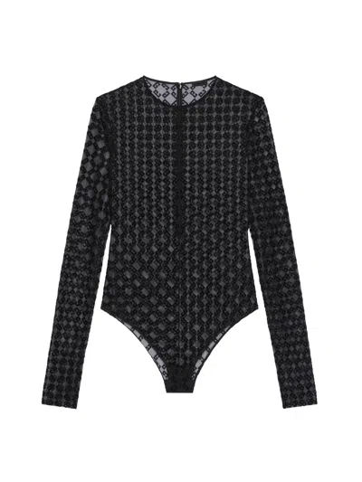 GIVENCHY MONOGRAM TULLE BODYSUIT