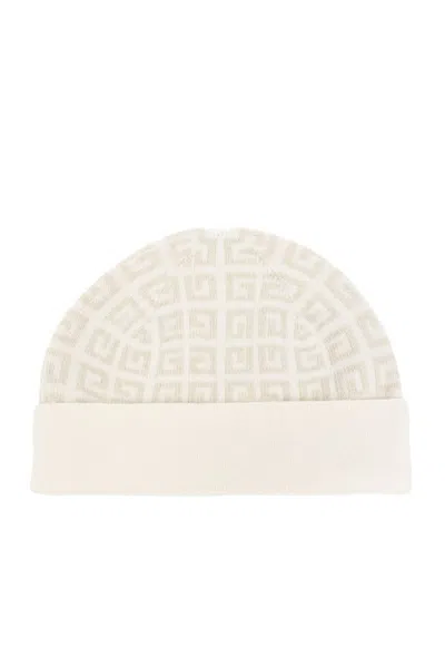 Givenchy Monogrammed Intarsia Beanie In White