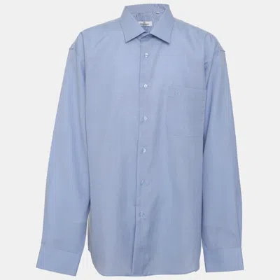 Pre-owned Givenchy Monsieur Blue Cotton Long Sleeve Shirt Xxxl