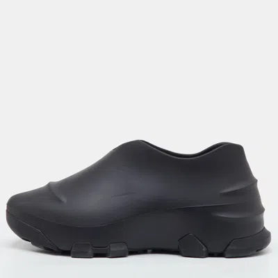 Pre-owned Givenchy Monumental Mallow Size 44 Black Rubber Low Slip On Sneakers