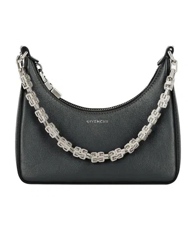 Givenchy Moon Cut Leather Crossbody Bag In Black