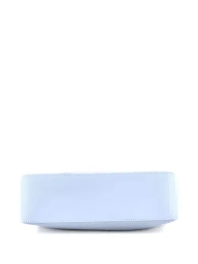 Pre-owned Givenchy Moon Cut Out Bag 4g Coated Canvas Small Hobo Bag In Blue