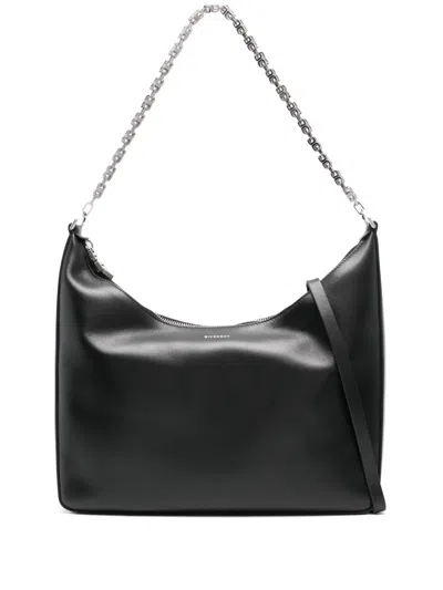 Pre-owned Givenchy Moon Cut Out Shoulder Bag In Black