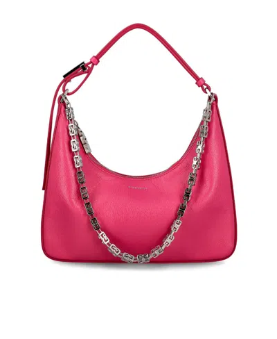 Givenchy Moon Leather Shoulder Bag In Phosphor