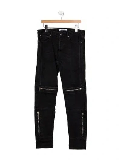 Pre-owned Givenchy Moto Jeans In Black