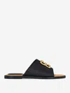 Givenchy 4g Liquid Raffia Slides In Black