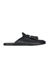Givenchy Black Leather Slippers In Black