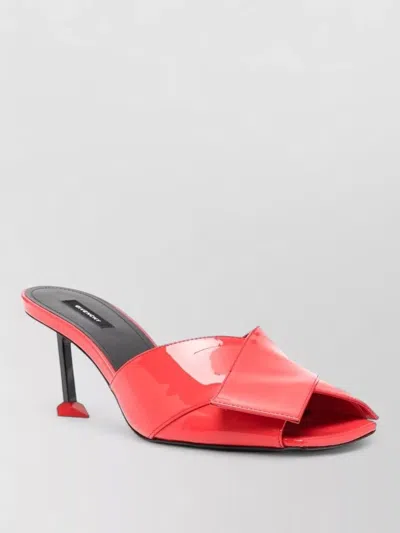 Givenchy Mules Sandals Bow Detail Open Toe Patent In Red