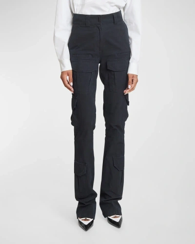 Givenchy Mulit Pocket Bootleg Cargo Trousers In Black