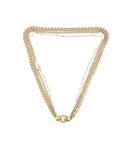 Givenchy Multi Chain Necklace In Gold