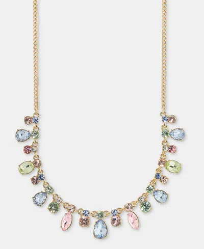 Givenchy Multi-stone 16" Statement Necklace In Gold