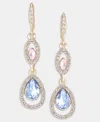 Givenchy Multi-stone Double Drop Earrings In Gold