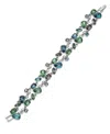 Givenchy Multi-stone Foldover Drama Flex Bracelet In White