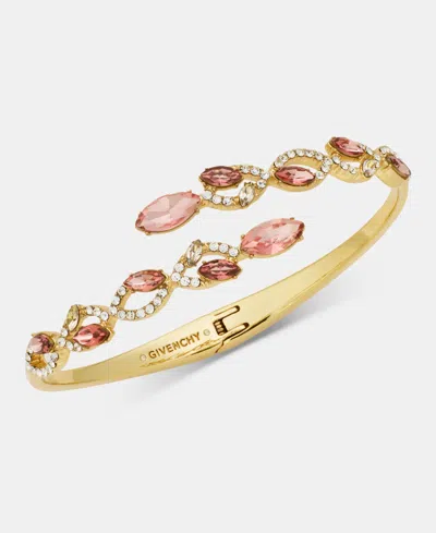 Givenchy Multi-stone Vine Bypass Bangle Bracelet In Gold