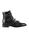 Givenchy Multi-strap Studded Boots In Black