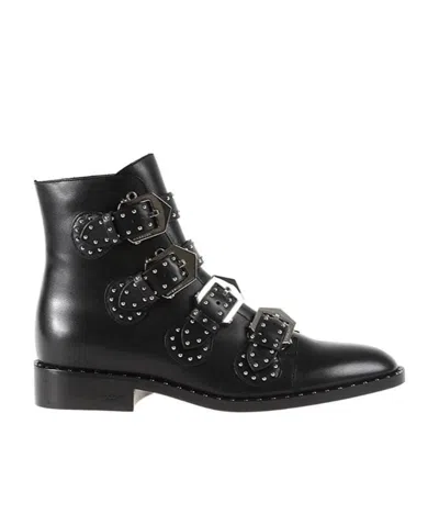 Givenchy Multi-strap Studded Boots In Black