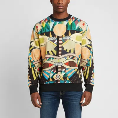 Pre-owned Givenchy Multicolor Abstract Print Cotton Knit Sweatshirt L