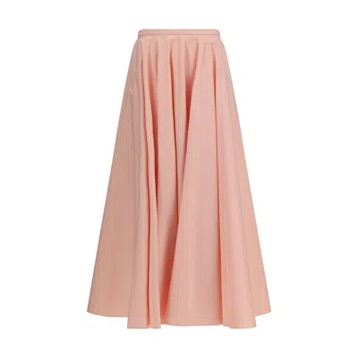Givenchy Multicolor Cotton Long Women's Skirt In Pink