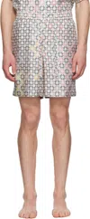 Givenchy Multicolor Monogram 72 Drawstring Pyjama Shorts In 960-multicolored