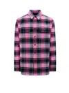 GIVENCHY GIVENCHY MULTICOLOUR PINK COTTON AND VIRGIN WOOL BLEND CHECK SHIRT