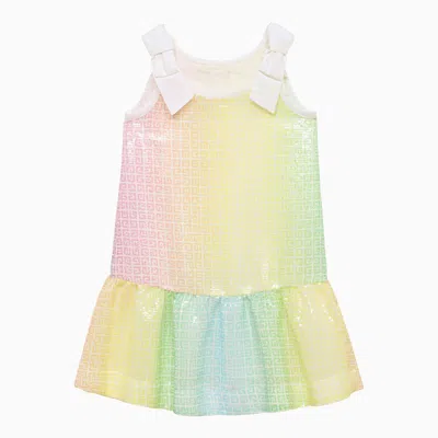 Givenchy Kids' Flared Dress With Sequins In Multicolor