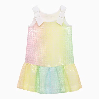 Givenchy Kids' Multicoloured Dress With Sequins In Multicolor