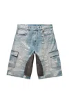 Givenchy Multicutted Shorts In Blue