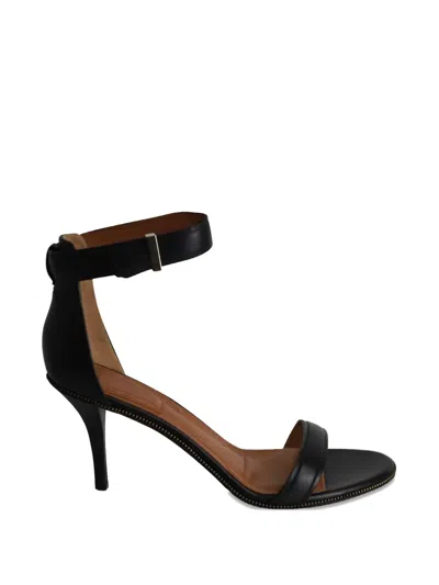 Pre-owned Givenchy Nadia Ankle-strap Heeled Sandals In Black