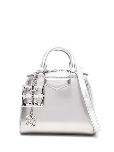 Givenchy Nano Antigona Cube Cross Body Bag In Silber