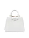 Givenchy Ivory Leather Nano Antigona Cube Handbag In White