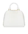 Givenchy Timeless Buffalo Leather Handbag With Elegant Gold Accents In White