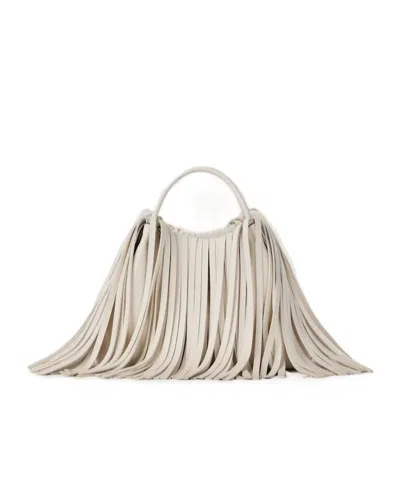 Givenchy Nano Facet Bucket Bag In Leather With Fringes In Black