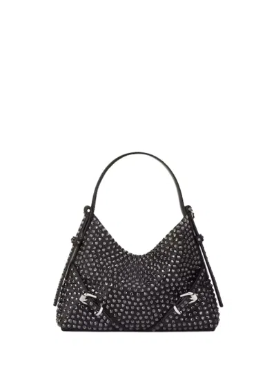Givenchy Nano Voyou Bag In Leather With Strass In Black