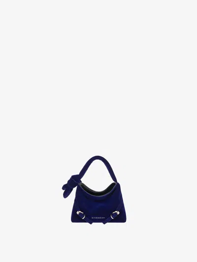 Givenchy Nano Voyou Bag In Velvet With Bow Detail In Black