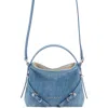 Givenchy Nano Voyou Bag In Washed Denim In Medium Blue
